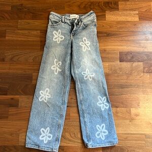 Girls Abercrombie High Rise Wide Leg Jeans